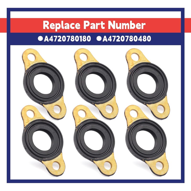 Dusledel 6 Pcs A4720780180 Leak-Proof Fuel Injector Line Seals Kit Compatible with Detroit DD15 Diesel Engines Replacement for Freightliner Cascadia for Western Star Replace A4720780480 - Image 4